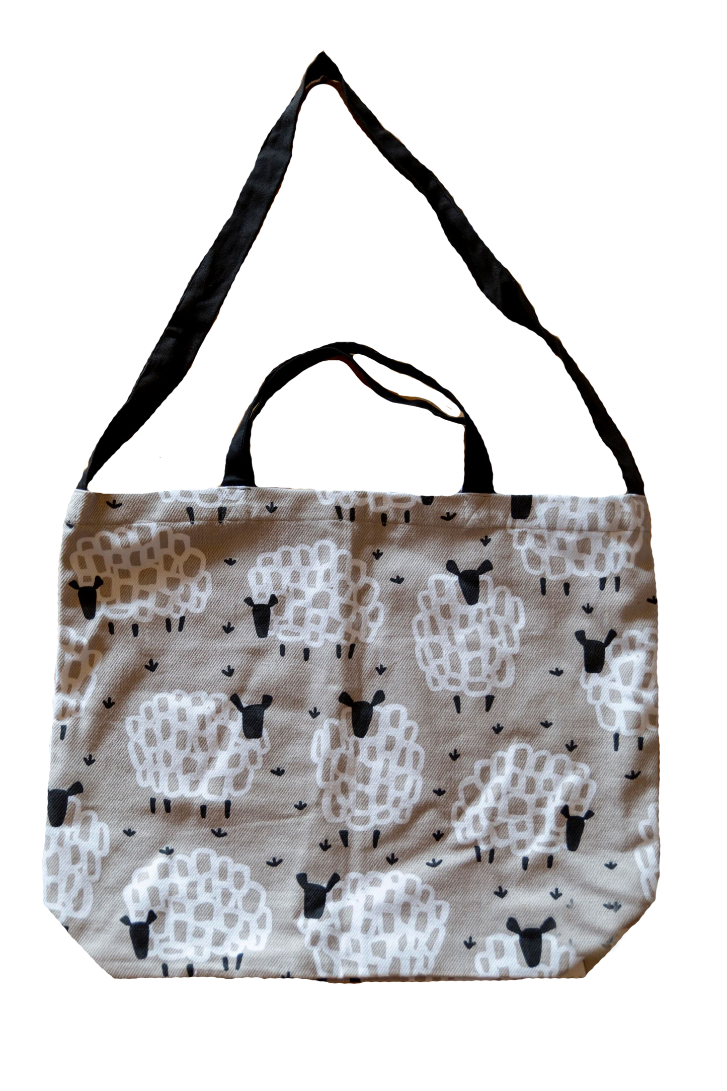 Cotton Tote Bag - grey sheep