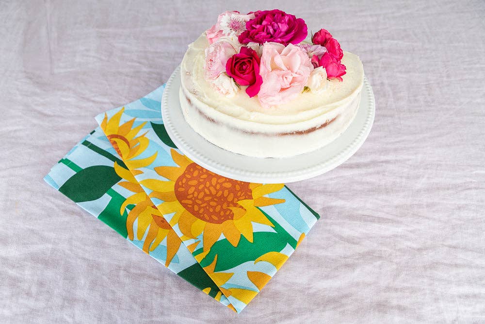 100% cotton tea towel - sunflowers