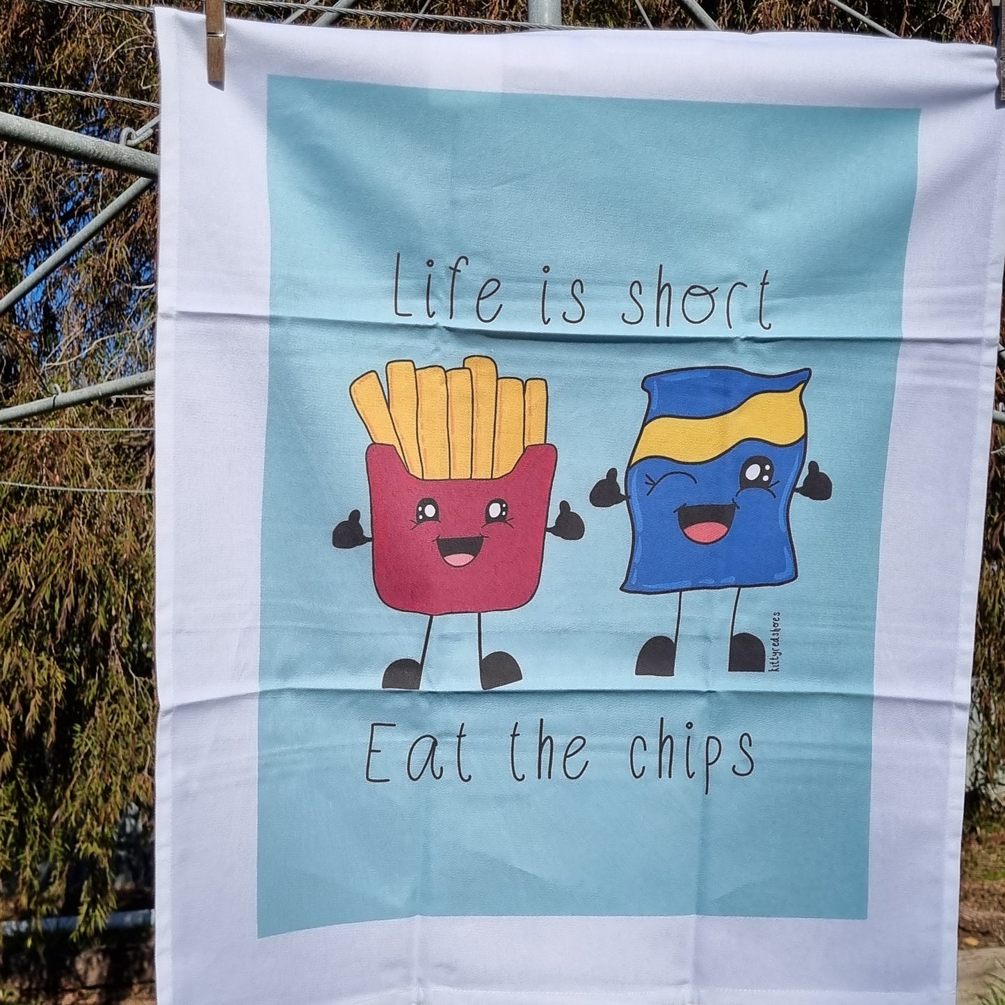 KItty Redshoes tea towels