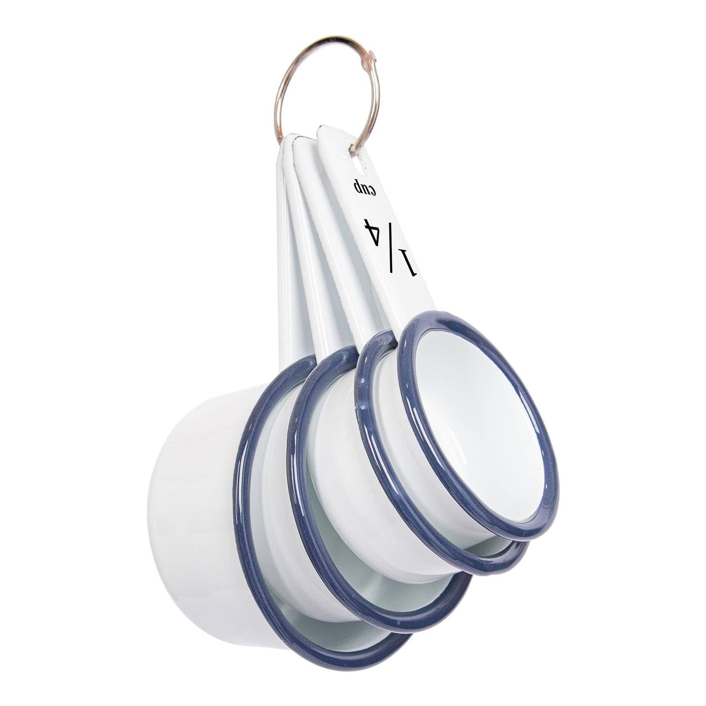 4pc white enamel measuring cups set