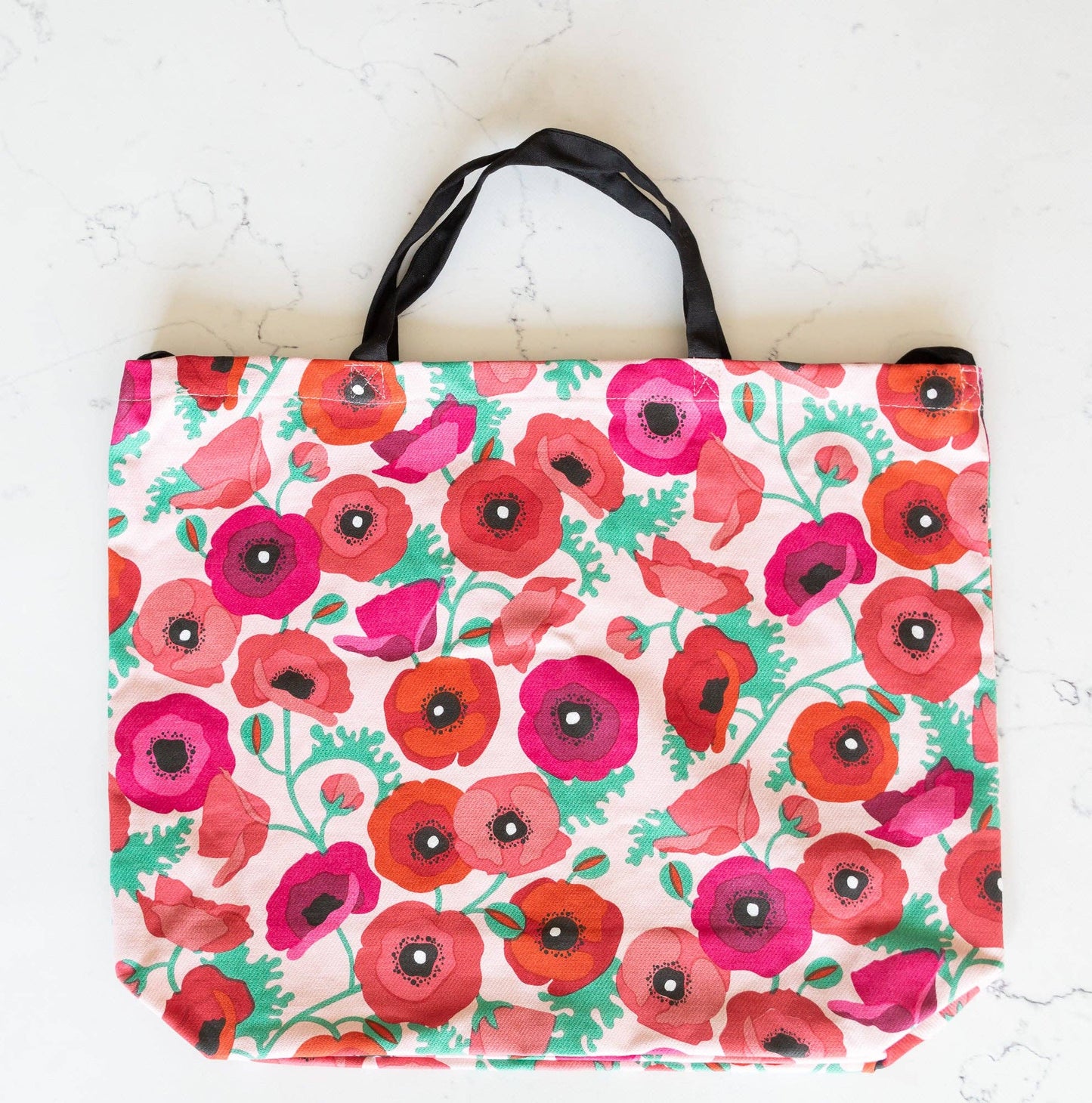 Cotton tote bag - poppies