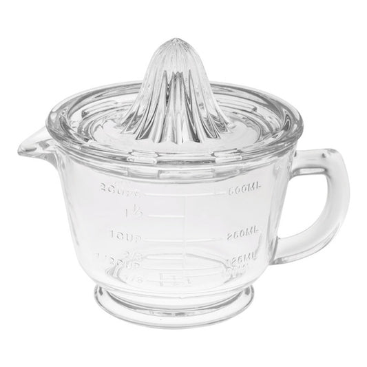 Glass juicer with measurements