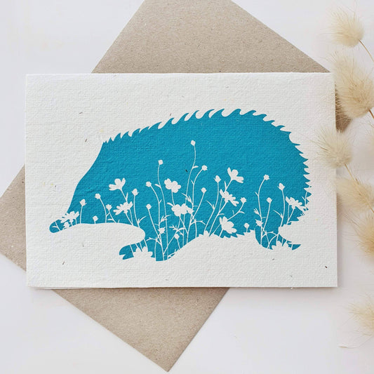 Plantable Echidna Card - Lemon Scented Bottlebrush