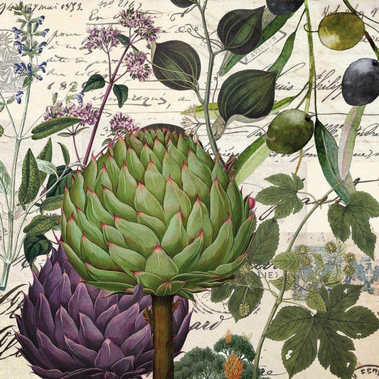 Paper napkins - Taormina globe artichoke